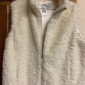 Beautiful Faux Shearling Vest by Coldwater Creek